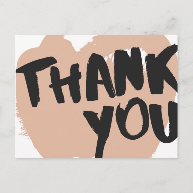 Carte Postale Abys Brosse Lettrage Merci (Devant)