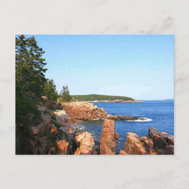Carte Postale Acadia Rocky Beach près de Thunder Hole (Devant)