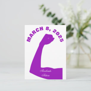 Carte Postale Accélérer l'action 8 mars Journée de la femme 2025