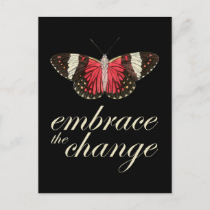 Carte Postale Accepter le changement rose