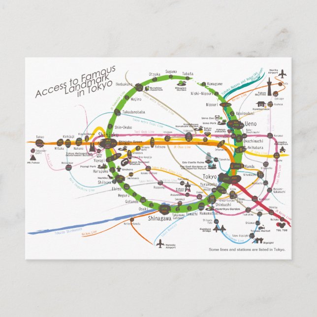 Carte postale Accès à un site célèbre à Tokyo rev2 (Devant)