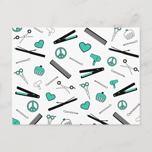 Carte Postale Accessoires pour la paix, l'amour et les cheveux ( (Devant)