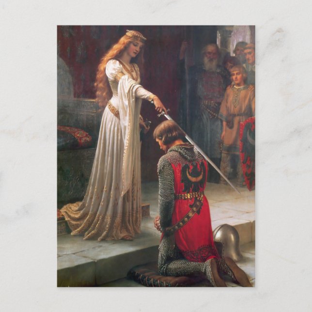 Carte Postale Accolade par Edmund Blair Leighton (Devant)