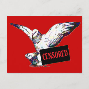 Carte Postale Accouplement de pigeons : Censuré !