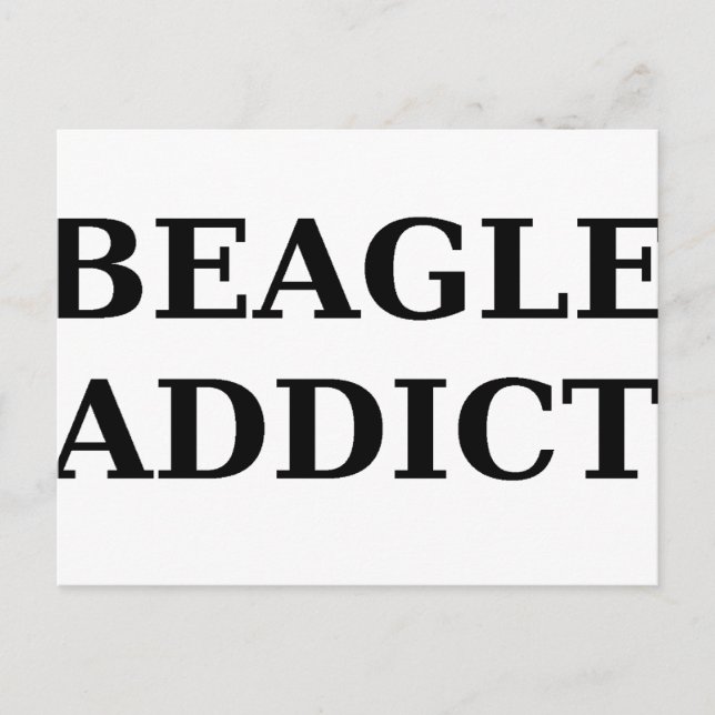 Carte Postale accro beagle (Devant)