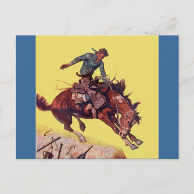 Carte Postale Accrocher sur Cowboy (Devant)