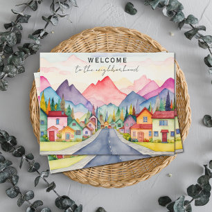 Carte Postale Accueil coloré dans les montagnes du voisinage
