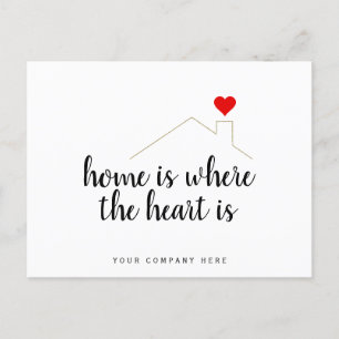 Carte Postale Accueil est là où le coeur est le marketing immobi