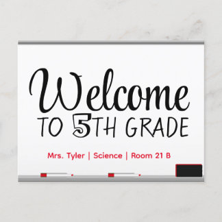 Carte Postale Accueil Étudiant Premier jour de l'école Personnal