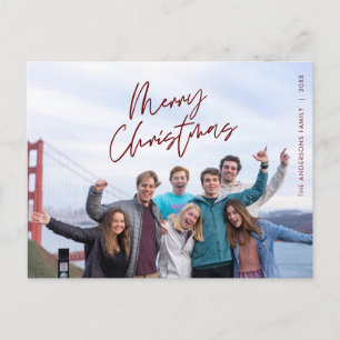 Carte Postale Accueil moderne, Joyeux Noël Photo de famille