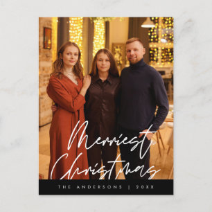 Carte Postale Accueil moderne, Joyeux Noël Photo de famille