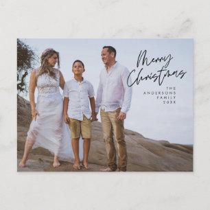 Carte Postale Accueil moderne, Joyeux Noël Photo de famille