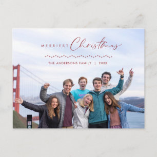 Carte Postale Accueil moderne, Joyeux Noël Photo de famille