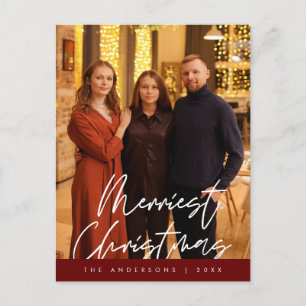 Carte Postale Accueil moderne, Joyeux Noël Photo de famille