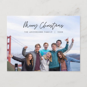Carte Postale Accueil moderne, Joyeux Noël Photo de famille
