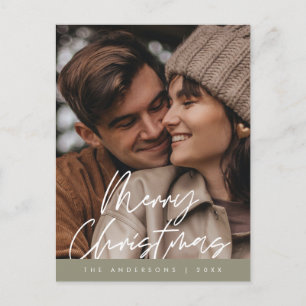Carte Postale Accueil moderne, Joyeux Noël Photo de famille