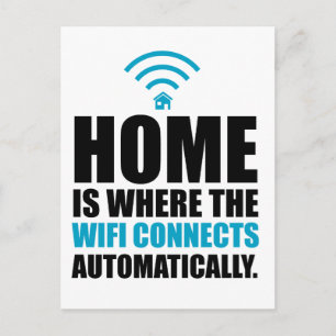 Carte Postale Accueil où le Wi-Fi se connecte automatiquement