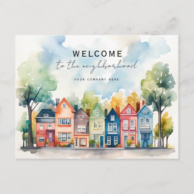 Carte Postale Accueil Personnalisé à l'Immobilier du Quartier (Devant)