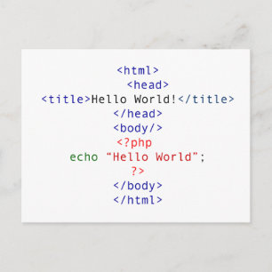 Carte Postale Accueil php geek