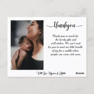 Carte Postale Accueil simple Nouveau-né faire-part de naissance
