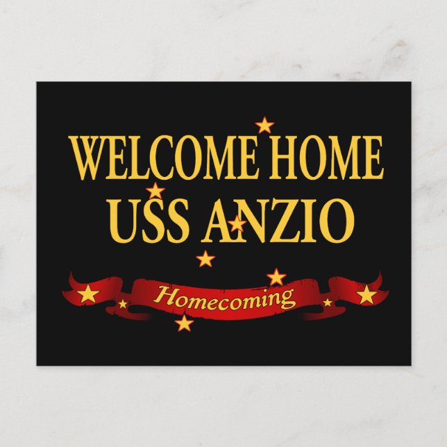 Carte Postale Accueil USS Anzio (Devant)