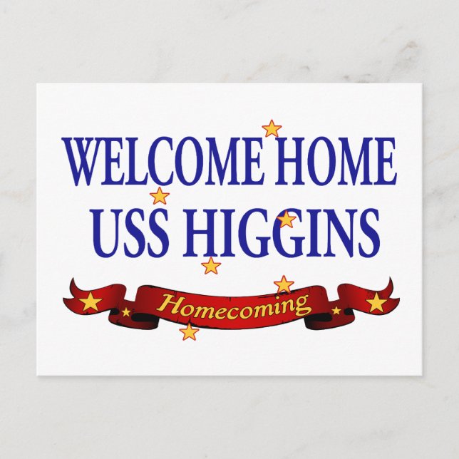 Carte Postale Accueil USS Higgins (Devant)