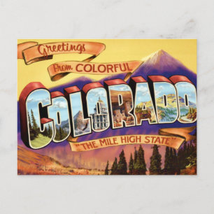 Carte Postale Accueillant Colorado Ancien Coloré
