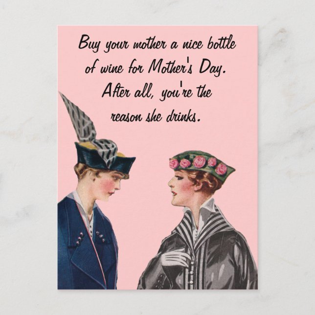 Carte Postale Achetez À Votre Mère Une Bouteille De Vin (Devant)