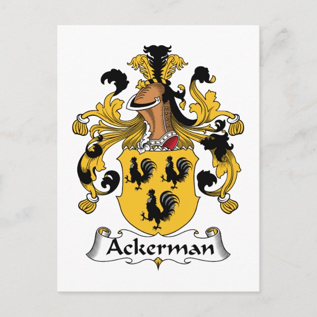 Carte Postale Ackerman Family Crest (Devant)