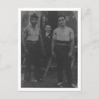 Carte Postale acrobates de cirque vintage gay