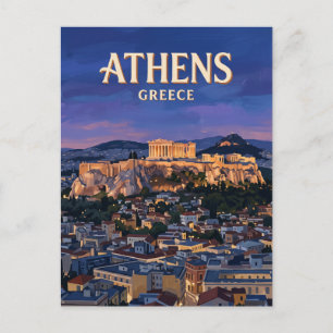Carte Postale Acropole d'Athènes Grèce