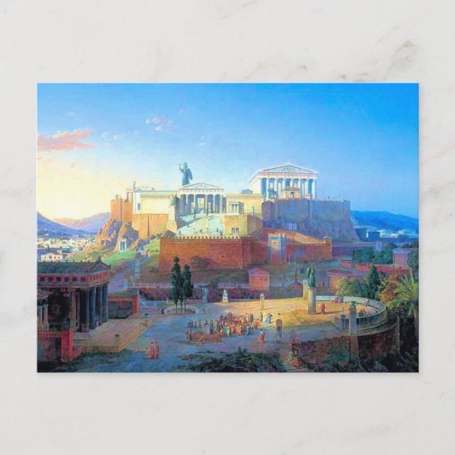 Carte Postale Acropole en Grèce (Devant)