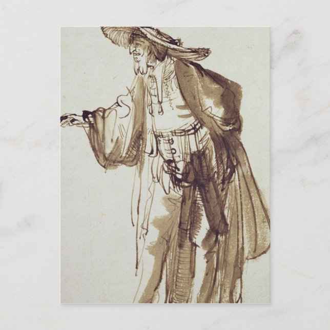 Carte Postale Acteur avec un grand Casquette (Devant)