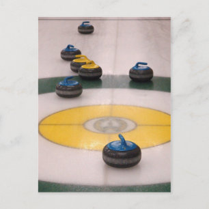 Carte Postale Action de curling