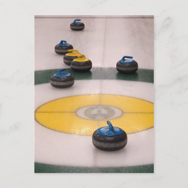 Carte Postale Action de curling (Devant)