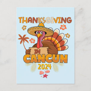 Carte Postale Action de grâce à Cancun Vacances tropicales