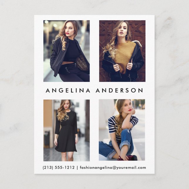 Carte postale Actor Model 4 Photo Comp Card (Devant)