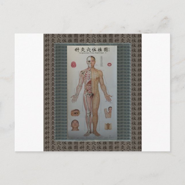 Carte Postale Acupuncture points plein corps avant art (Devant)