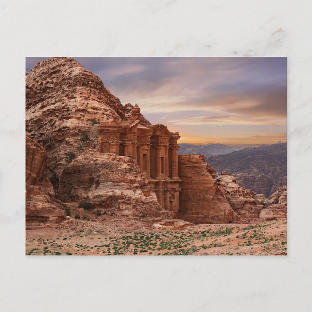 Carte Postale Ad Deir, Petra, Jordan Ancienne Rock Building (Devant)
