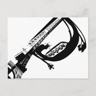 Carte Postale AD Paris noir