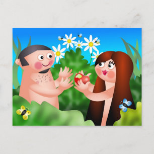 Carte Postale Adam et Eve