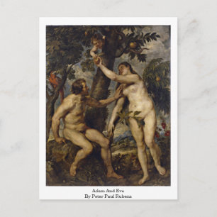 Carte Postale Adam Et Eve Par Peter Paul Rubens
