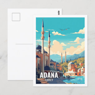 Carte Postale Adana Turquie célèbres lieux de voyage