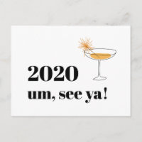 Adieu 2020 Joyeuses Fêtes Moderne Cocktail Font