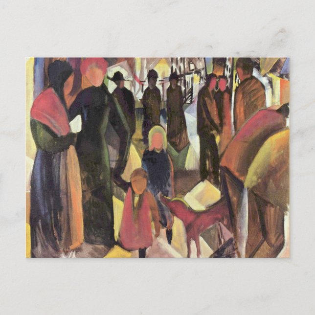 Carte Postale Adieu, célèbre peinture d'August Macke (Devant)
