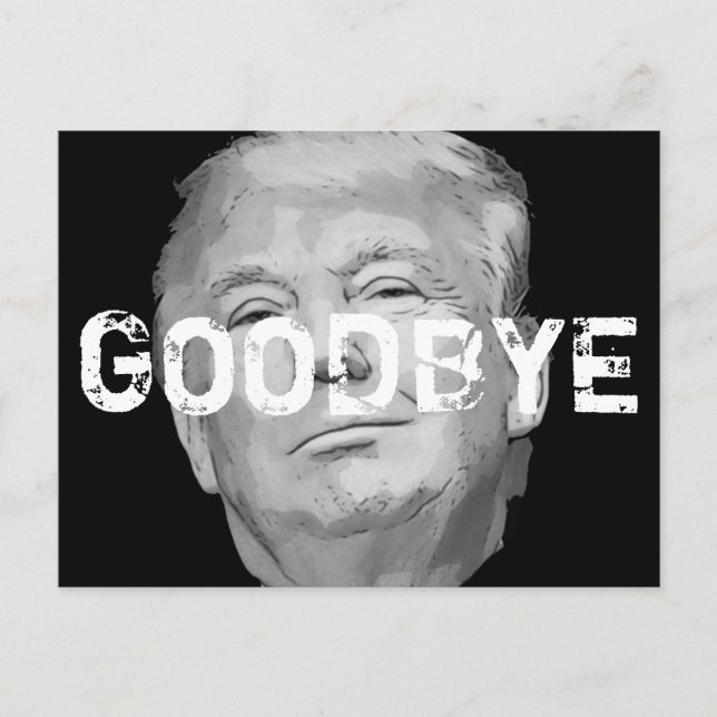 Carte Postale Adieu Donald Trump et Empeach Keepsaké (Devant)