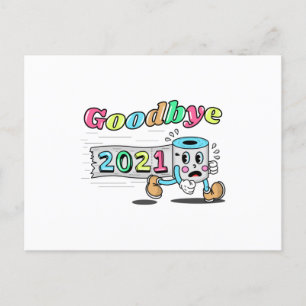 Carte Postale Adieu rouleau papier Toilet 2021