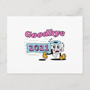 Carte Postale Adieu rouleau papier Toilet 2021