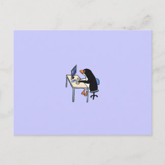 Carte Postale administrateur système tux de pingouin