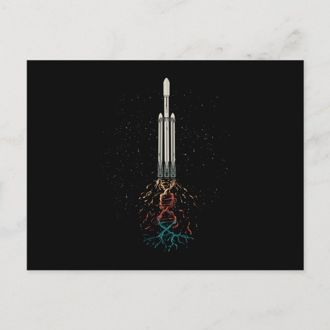 Carte Postale ADN de fusée spatiale (Devant)